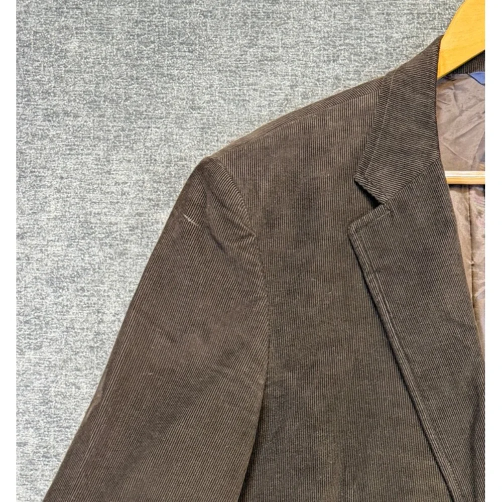 Brooks Brothers 1818 Madison Corduroy Sport Coat 46R Brown Cotton Blazer